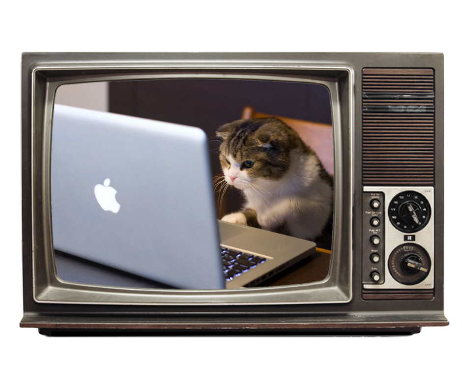 Illustration of a retro television set